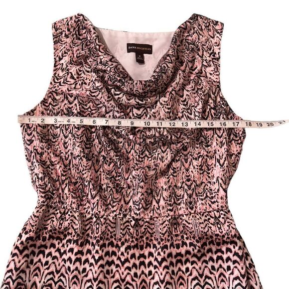 Dana Buchman Abstract Print Draped Sleeveless Dress Medium - Picture 14 of 16